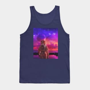 Fluffy astronaut Tank Top